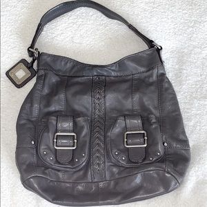 Gray leather Tiganello Purse